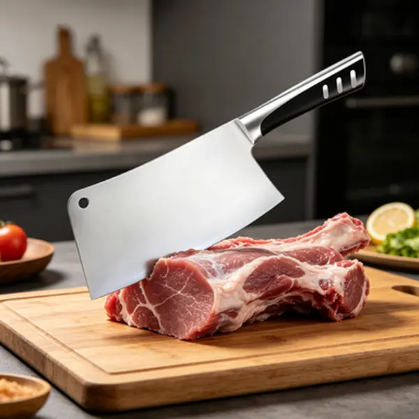Professional 7-inch stainless steel cleaver butcher knife, ultra-sharp durable blade for heavy-duty cutting tasks, versatile kitchen tool that easily chops bones, slices meat and dices vegetables, ideal daily home kitchen prep cutting knife,cutter