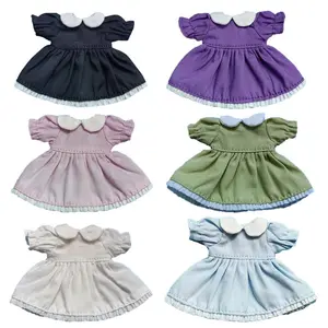 2026 new 1/12 BJD Handmade Pure Color Dresses 1/11 OB11 Dolls Outfits Dresses Doll Puff Sleeve Clothes Skirt White Cardigan Dolls Tops