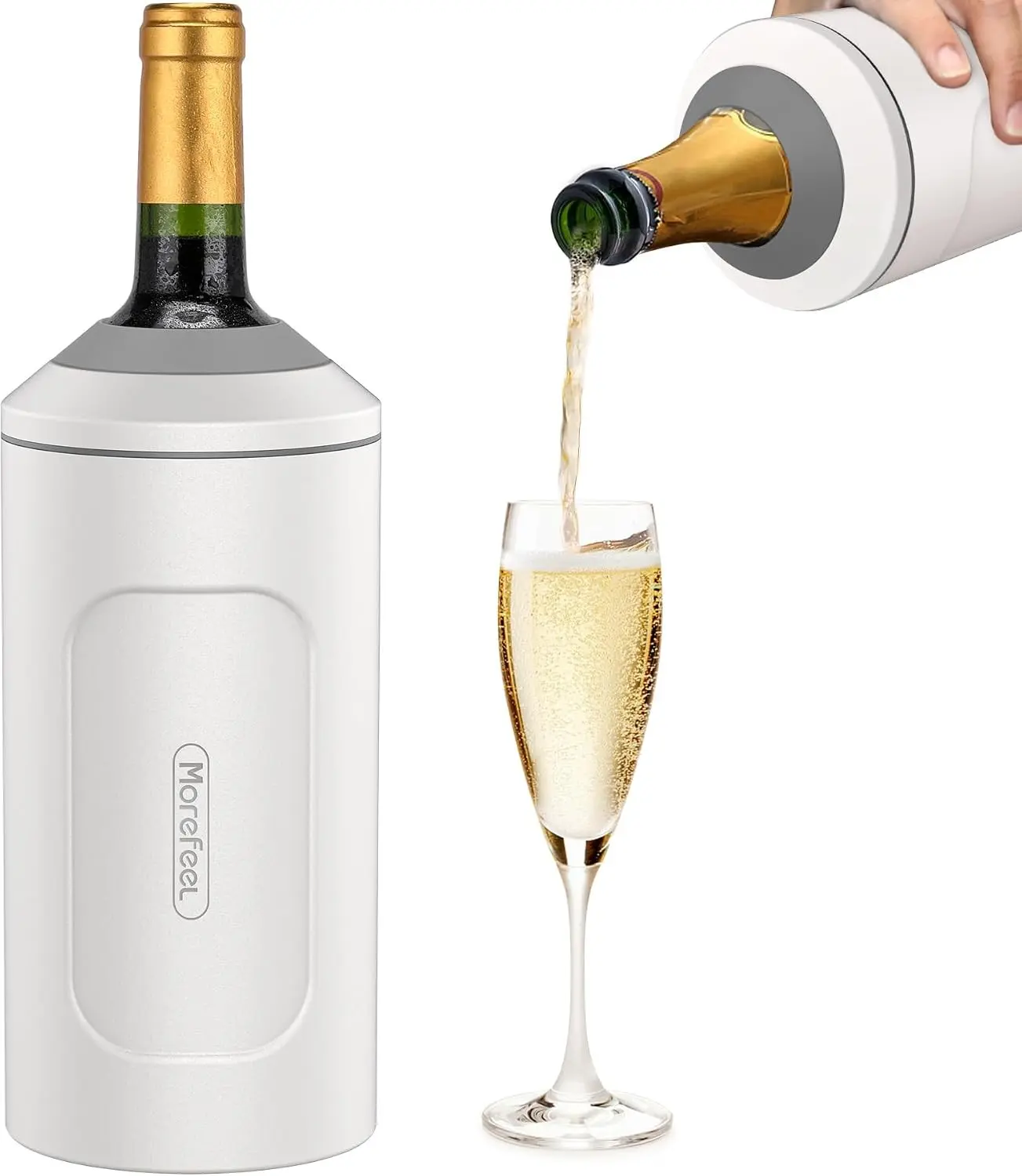 Wine Bottle Chiller for Most 750 ml Bottles, Insulated Gift for Wine Lovers