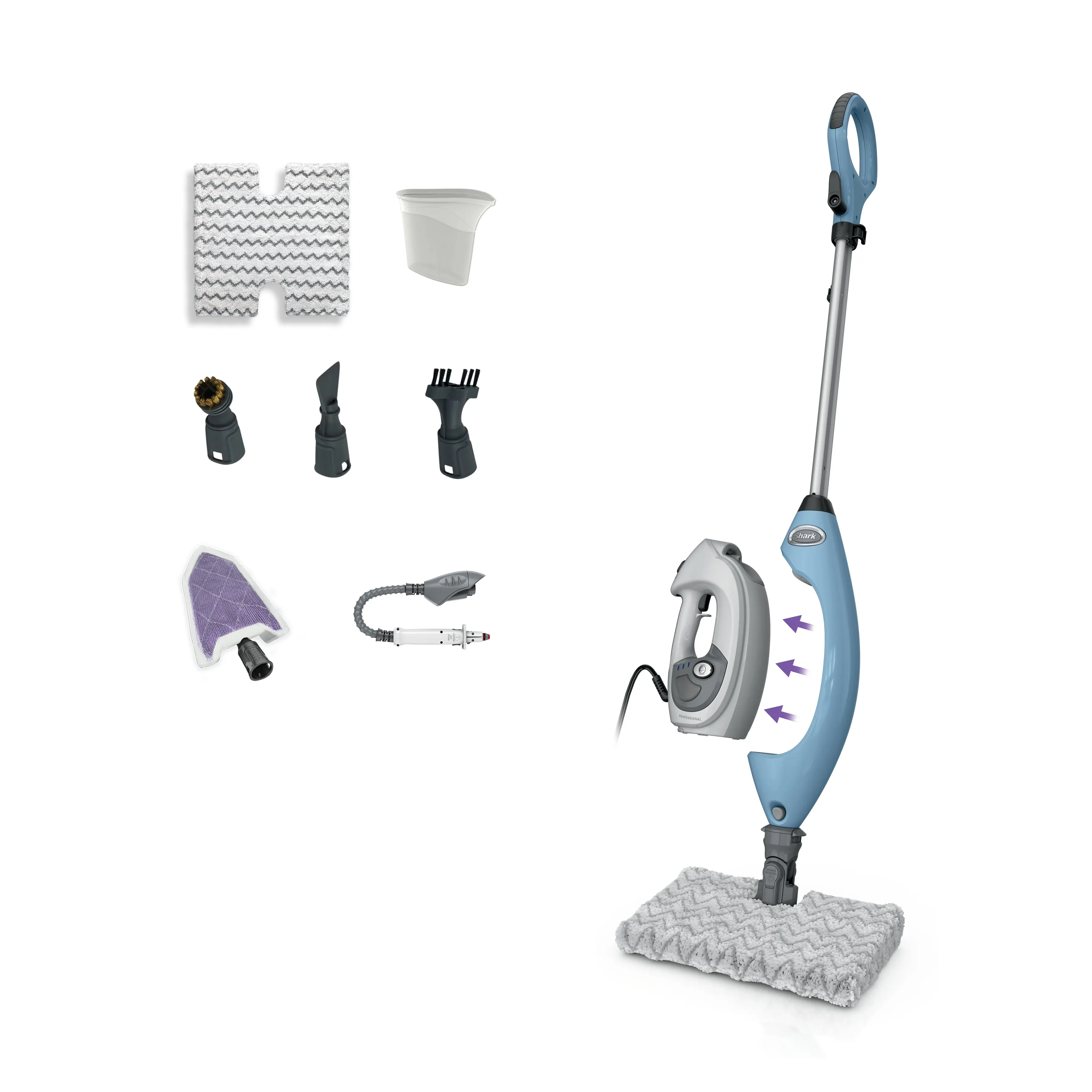 Shark Lift-Away 5-in-1 Steam Mop with Detachable Handheld Steamer Cleaning Set Cleaning Tools - S3972BRN Shark Lift-Away 5-in-1 Steam Mop with Detachable Handheld Steamer Cleaning Set Cleaning Tools - S3972BRN