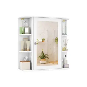Wall-Mounted Bathroom Mirror Cabinet with Storage Shelves Wall-Mounted Bathroom Mirror Cabinet with Storage Shelves