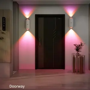 Smart induction dual-head multicolor LED sunset lamp, warm light night light, multiple colors to set the mood, rechargeable battery, USB interface, suitable for bedrooms, corridors, offices, parties, and live broadcasts