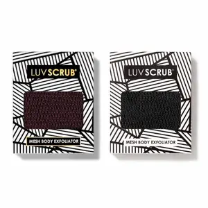LUV SCRUB MIDNIGHT LUV DUO  Authentic African Exfoliating Mesh Sponge,Ghana Loofah Washcloth Scrubber for Smooth Skin, Body Exfoliator Korean Scrub for Bathroom,Estheticians, Waxing salons, Spa, Gym, Allure Best of Beauty Award Winner