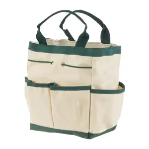 Pure Garden Canvas Tote Gardening 8 PC Tool Kit