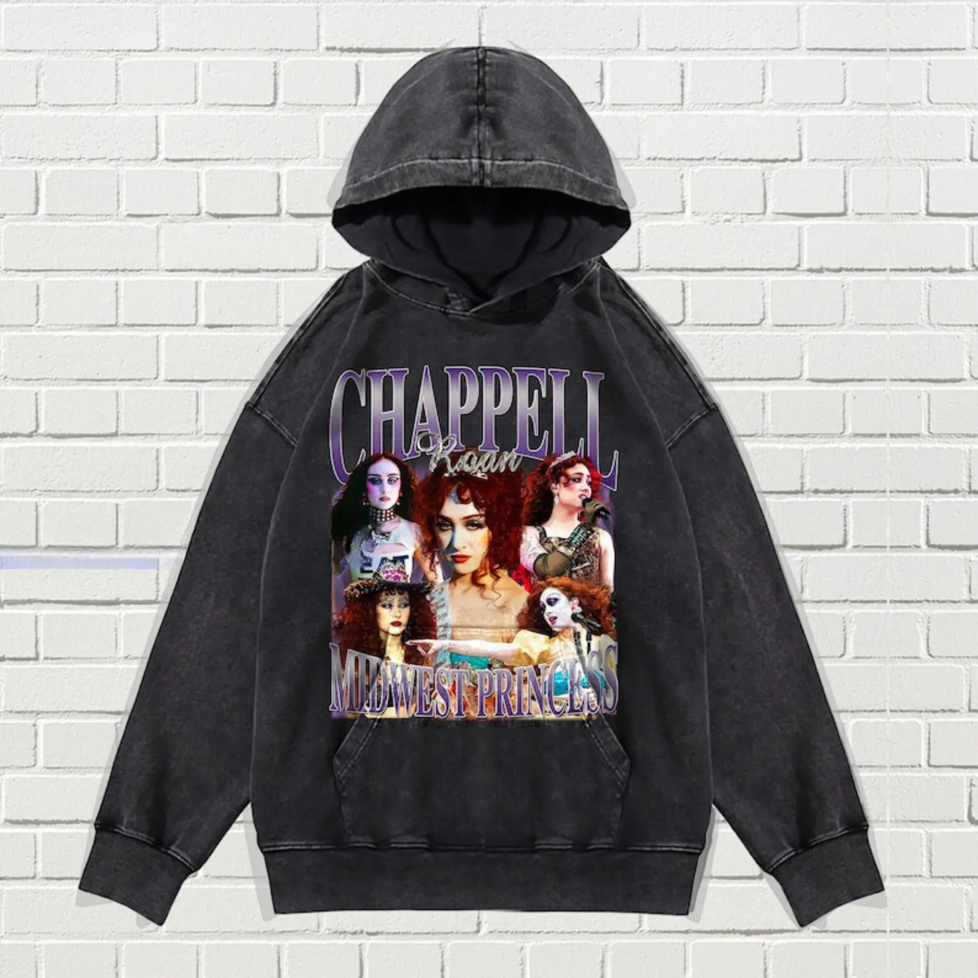 Chappell Roan Midwest Princess Vintage Washed  Homage Graphic Unisex Long Sleeve Pullover Human Casual Fabric Soft holiday clothing Classic Cotton