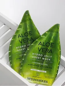 Vitamaques - Aloe Vera Hydro Jelly Sheet Face Mask Facial Hyaluronic Hyaluronic Acid Hydrate Moisture Moisturizing Repair Serum Skincare Moisturizer Skin Repair Hydrating Moisturize Comfort