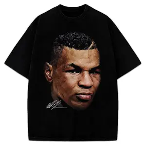 Young Mike Portrait Big Face T-Shirt Custom Graphic Tee Crewneck Cotton
