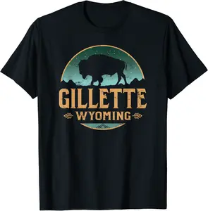 Gillette Wyoming WY Buffalo Bison T-Shirt - Alizejaqua Shop 39B0C42CZF17