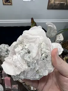 UV Reactive Bladed Mangano Calcite Cluster - Afghanistan