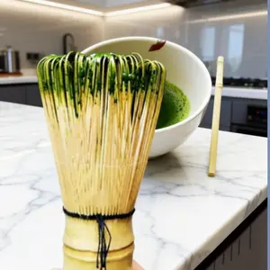 Japanese matcha tea whisk brush - bamboo tea seat and spoon accessories, Tea making tools