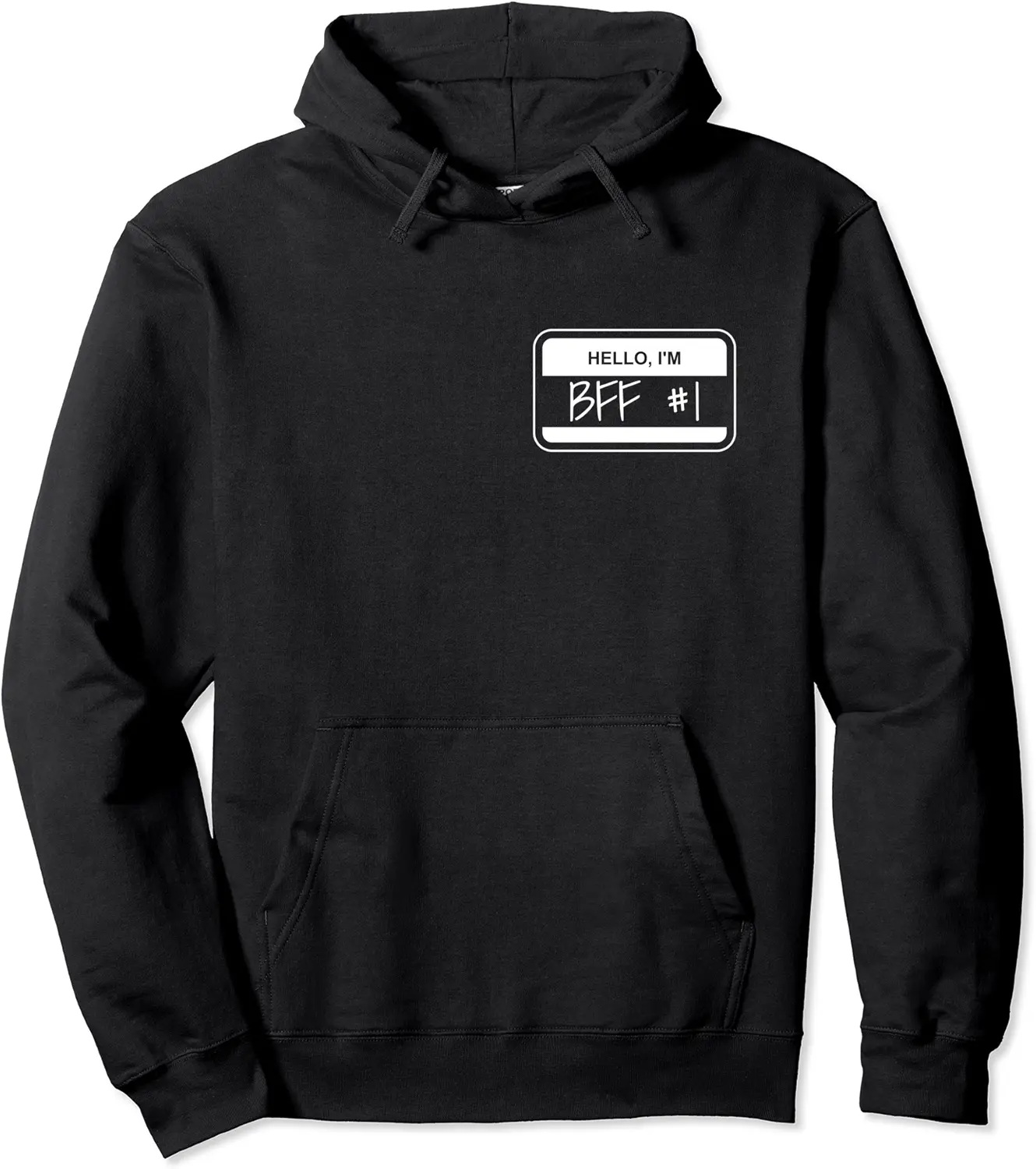 Fun BFF #1 Best Friend forever Name Tag Matching Friends Pullover Hoodie - Emmacole Shop 66B09MXGTY47