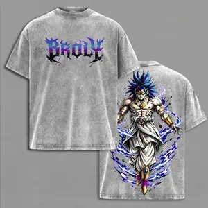 Broly - DBZ Vintage Washed T-Shirt, Relaxed Fit, Heavyweight Cotton, Unisex Streetwear Casual Wear, Legendary Super Saiyan Graphic Tee, Gift for Anime Fans 67 shirt silverfish clothes trend gift,funny graphic tee, men’s trendy t-shirts, deals