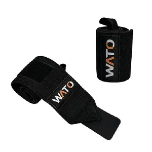 Elastic Wrist Wraps for Powerlifting, Strength Training, Bodybuilding, Cross Training, Yoga - One Size Fits All