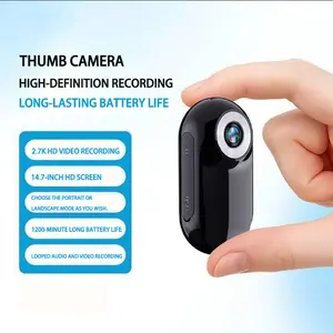 Wearable Action Body Cam, Thumb Size Hands Free Recording Body Worn Camera, Premium Portable Camcorder Mount Anywhere for Pet Walking, Work, Travel Mini Body Camera outdoorfun
