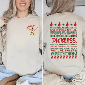 [Christmas Sweatshirt] Griswold Dickless Sweatshirt, Funny Christmas Vacation Rant Hoodie, Clark Griswold 90s Movie Shirt, Retro Holiday Crewneck, Xmas Gift, Funny Xmas Gifts, Christmas Gift