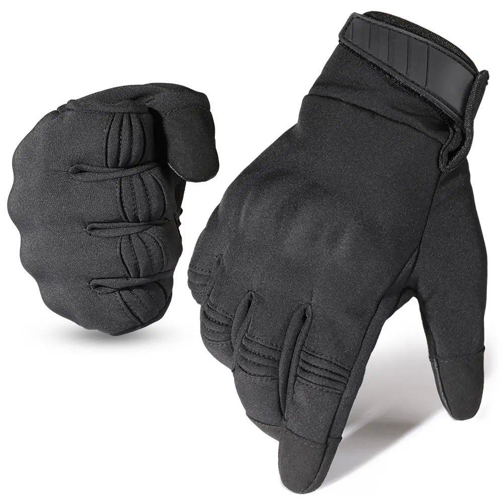 Waterproof Sports Gloves, 1 Pair Thermal Touch Screen Full Finger Gloves for Hiking Ski Motorcycle Cycling Camping Tactical Outdoor Protective Gear, S