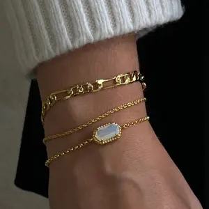 EVRY JEWELS Gold or Silver Plated Women's Aura Bracelet