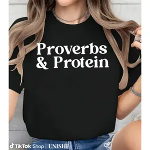 Fitness T-shirt with Christian Motivation – MAPTEES Proverbs & Protein Workout Shirt