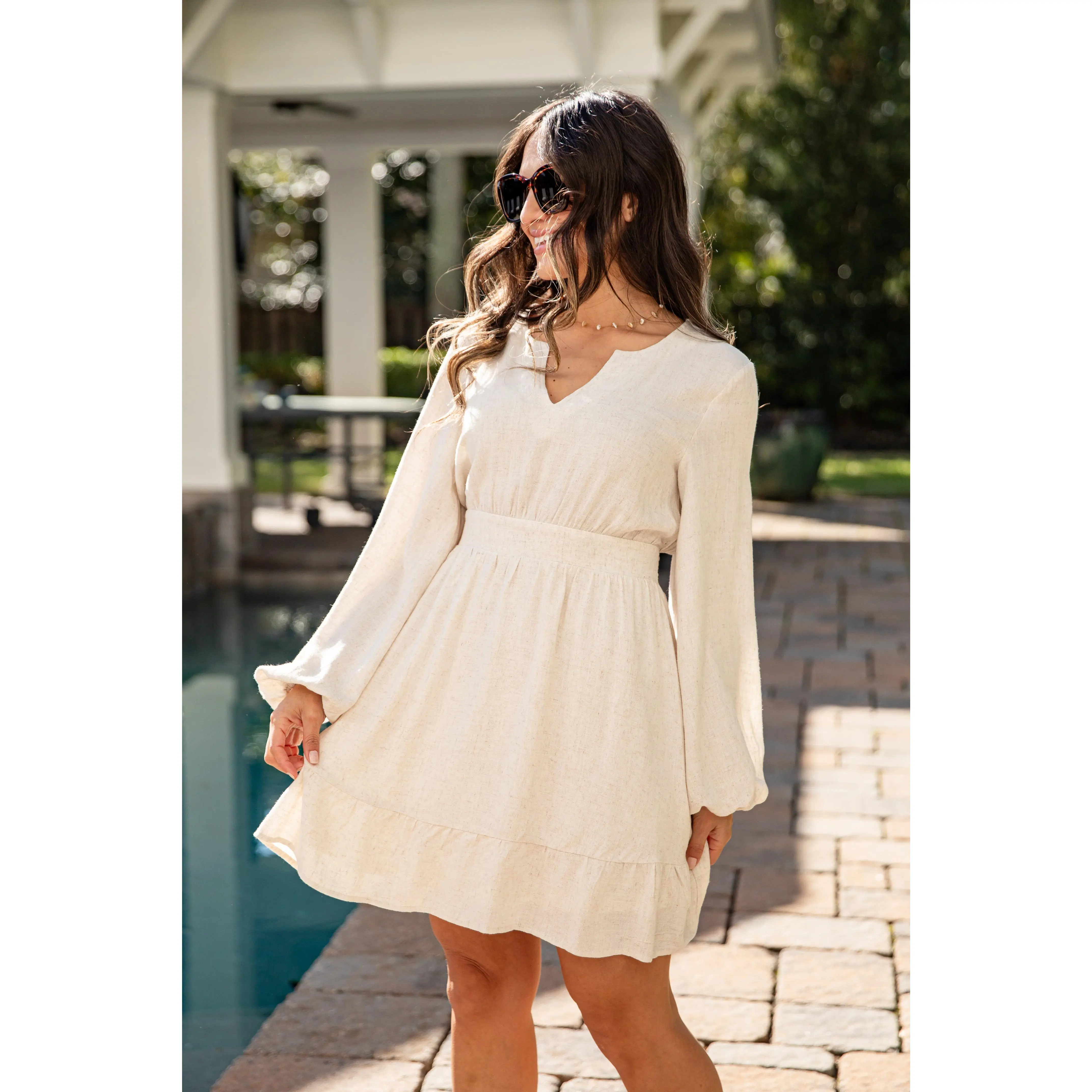 in the style stone linen dress - TikTok Shop