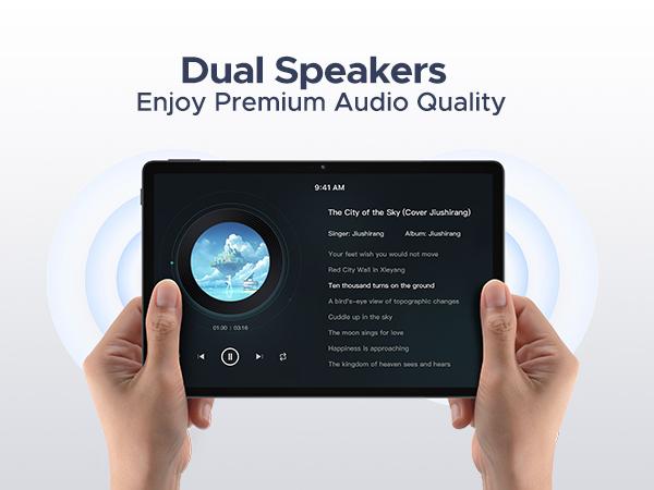 U11 Pro-V Android 16 Tablet 11 inch Gemini AI, 30GB+256GB (2TB TF) Gaming Tablet, 8580mAh, 90Hz Display, WiFi 5, T7200 Octa Core, 13MP+5MP, Tablet with Keyboard, Stylus, Mouse, Case