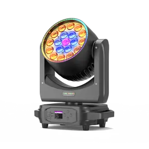 UKING 220W 19×20W RGBW LED Zoom Moving Head Light, DMX Control Beam/Wash Stage Lighting for DJ Parties and Disco Shows