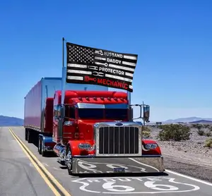 Mechanic Patriotic American Flag Design Outdoor Yard Garden Flag Double Sided Weather Resistant