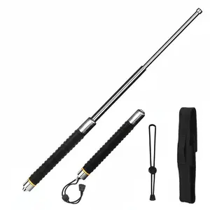 Bestselling Multifunctional Hiking Pole Tactical Aluminum Alloy Black with Built-in Canvas Storage Bag Compass for Outdoor Hiking Trekking Durable Survival Stick Travel Accessories