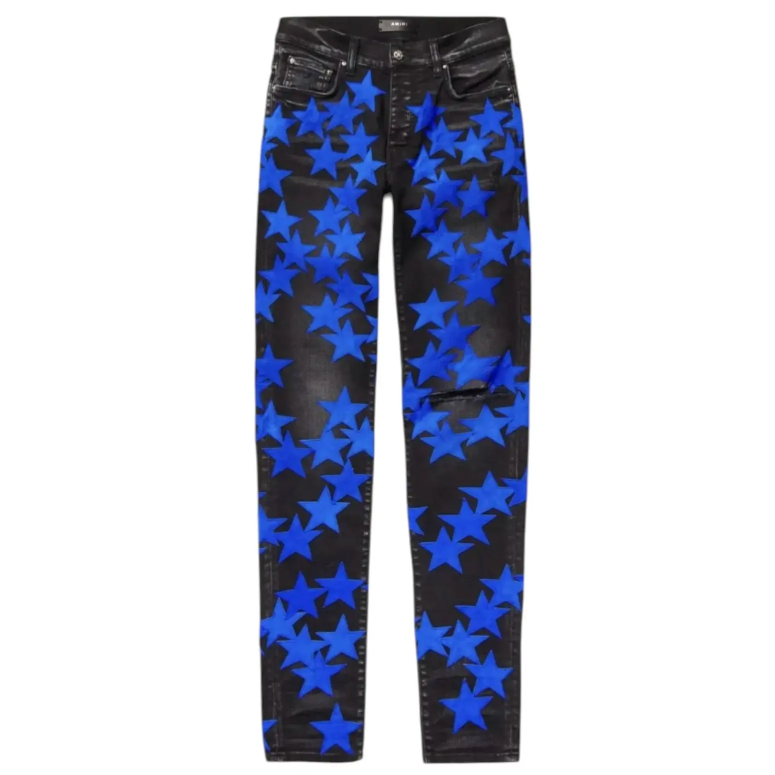 991300 Amiri Jeans Black Blue Star Patches