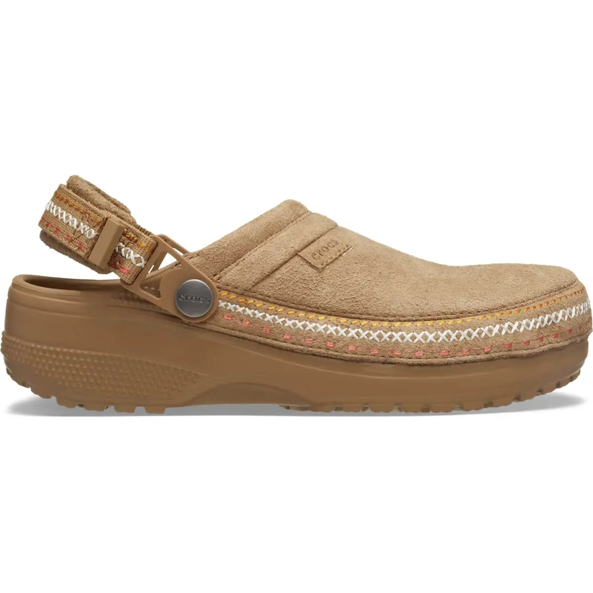 Crocs Adult Crafted Vegan Suede Clogs with Stitch Accent Crocs Adult Crafted Vegan Suede Clogs with Stitch Accent