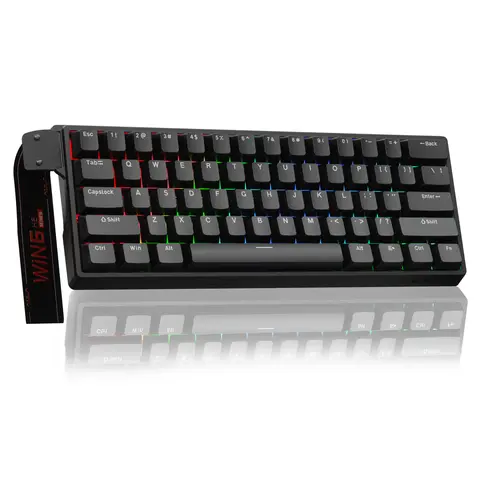 AULA WIN60/68 HE Magnetic Switch Lighted Mechanical Gaming Keyboard - 60% Hall Effect, 0.01mm Adjustable Actuation Rapid Trigger, 8000Hz Low Latency Polling Rate, RGB Wired PC Accessories for Gamers, Coders, Windows PCs, with User Manual, Lighted Mechanic