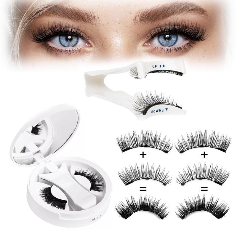 （Please confirm the product specifications）Magnetic Eyelashes with Applicator Reusable Magnetic Lashes No Glue Needed Eyelashes Natural Look With Applicator and Mirror all-day comfort
