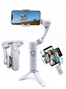 HQ3 SK062 Smartphone Stabilizer, 3-Axis Foldable Pocket Gimbal, Stable Perfect Selfies, Smooth Video, Compatible with Iphone and Android Handle Handheld Mount Stand Folding Cellphone Accessories Mobile Automatic Tripod Protection