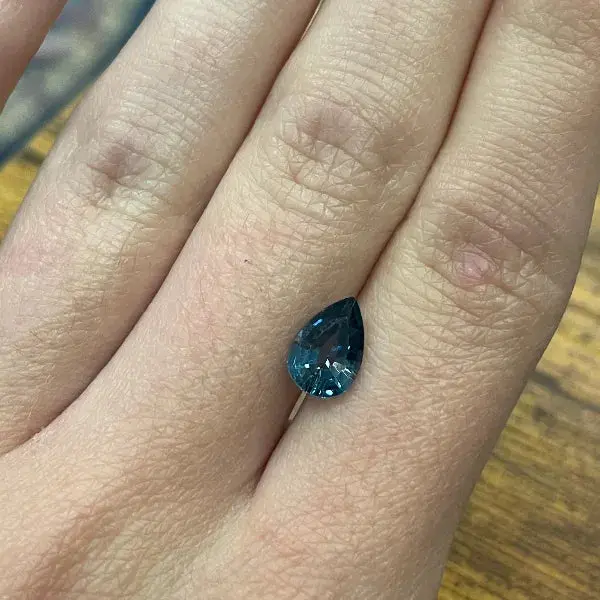 10 Stone Lot of 9x6mm Pear Cut London Blue Topaz