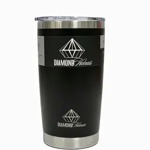 20 oz Tumbler with magnet slide Double-Wall Vacuum Stainless Steel Insulated (Black)