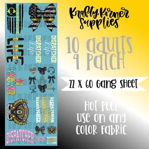 Dispatcher DTF Transfer Gang Sheet, 22 x 60