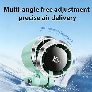 Portable handheld turbofan -5-speed, multi angle, freely adjustable rechargeable mini personal handheld fan for blowing cold air, battery powered travel essentials, beach vacations, women's gifts, men's gifts Silent Fan Silent Operation Fan