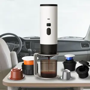 Portable Wireless Espresso Coffee Maker, 3-In-1 Capsule & Ground Coffee Machine, Ideal for Car, Home, Camping, Travel
