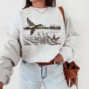 Retro Mallard Ducks Fall Sweatshirt, 90s Waterfowl Duck Outfit, Vintage Duck Shirt, Animal Lover Shirt, Vintage Fall Hoodie, Cute Fall Shirt