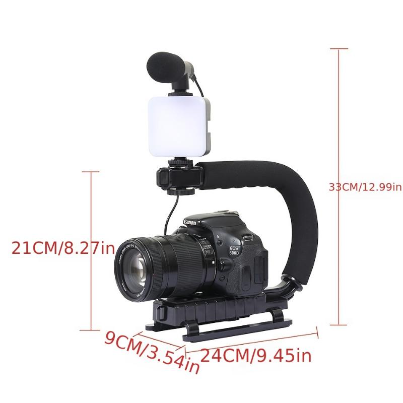 GELEAFMIC Portable Condenser Microphone with LED Light, Handheld ...
