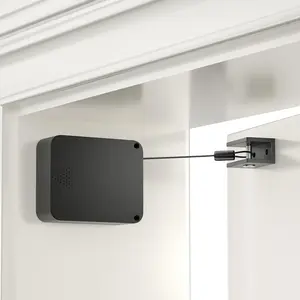 Retractable Automatic Door Closer with Anti-Slam Function - No-Screw Install for Standard, Screen & Sliding Doors - S304 Steel Cable with Powerful 3.5lb Closing Force(Free gift of 1 set of screwdrivers)