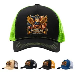 Patriotic 250th Anniversary Commemorative Trucker Hat ，Adjustable Mesh Baseball Cap (USA 250th Anniversary)，Breathable Comfortable，Unisex 4th of July Independence Day Accessory