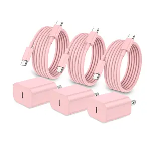 iPhone 16 15 Charger Fast Charging Type C Chargers USB C Charger Block iPhone 16 Chargers with 2 Pack 6FT Cable for iPhone 16/16 Plus/16 Pro/16 Pro Max/iPhone 15/15 Pro Max/iPad Pro/AirPods（Pink）