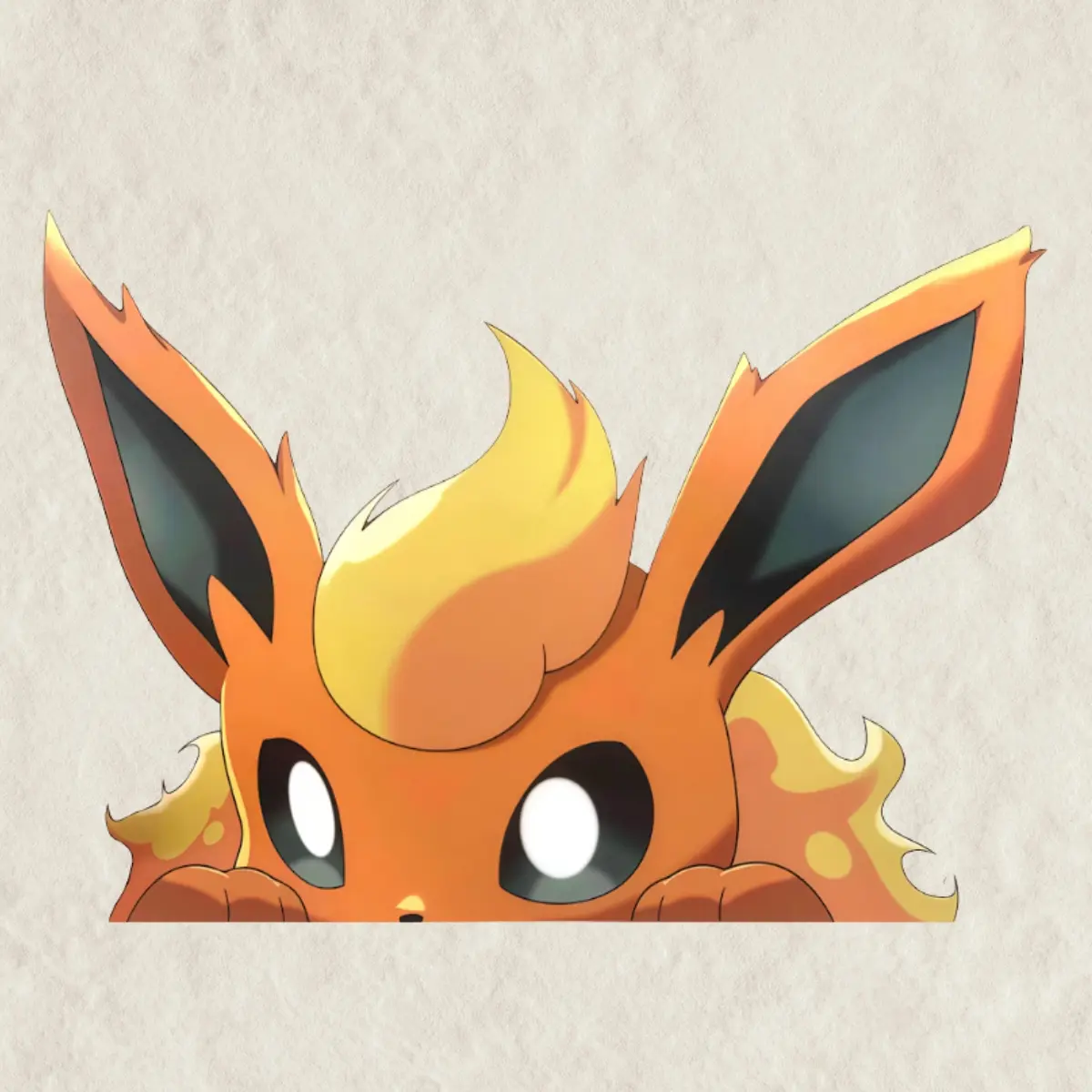 Flareon Peeker Sticker | Vinyl waterproof sticker | Gift for Game lovers