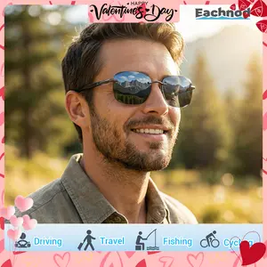 Eachnod HD Frameless Protective Sunglasses Anti-glare Lenses UV400 Protection Ultralight Design Aviator Style Classic Shades