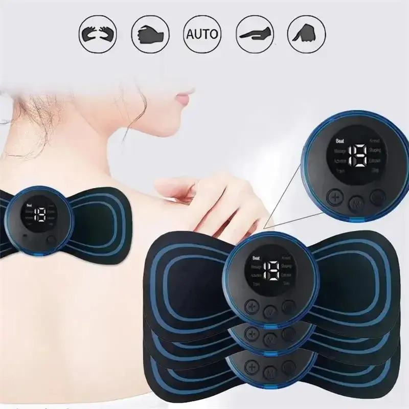 Massager 2/3/4 Pcs EMS Neck Massage Machine 8 Modes 19 Levels of Strength Vibrater Instrument