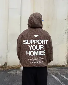 'SUPPORT YOUR HOMIES' PREMIUM HOODIE - LEOPARD