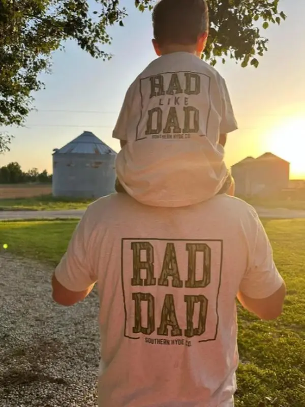 Youth & Toddler Bottomland Rad Dad Camo Dad Shirt, Camo Boy Shirt, Funny Dad T-Shirt, Father Son Gift, Best Dad Shirt, Dad Christmas Gift S5S47