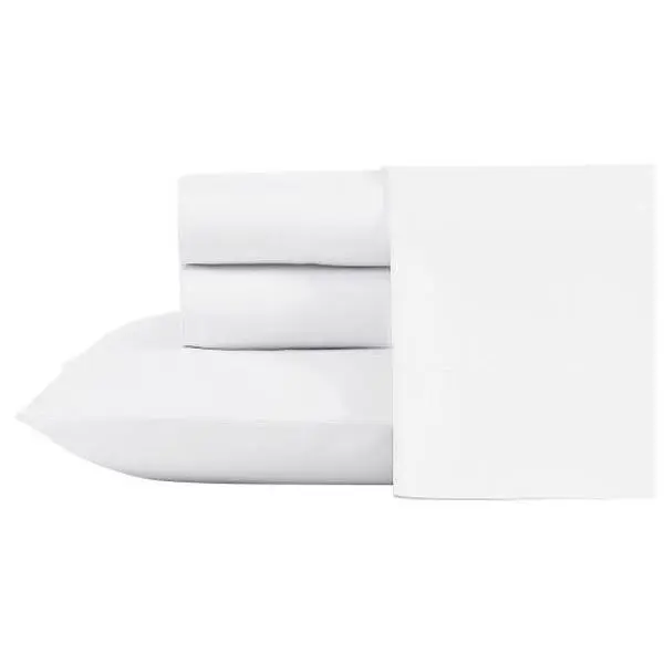 Laura Ashley Solid White Queen Sheet Set