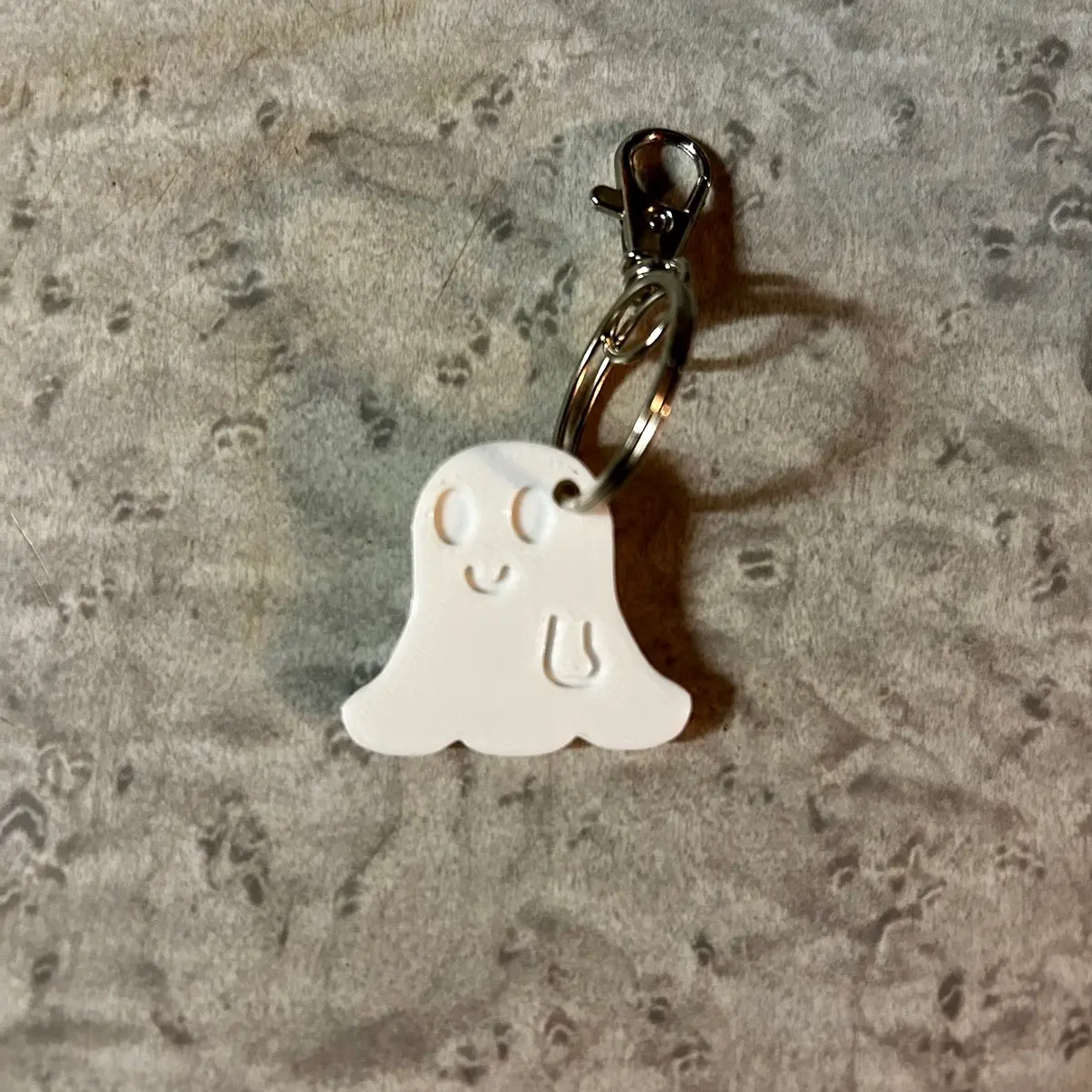Boo Buddy 3D Printed Keychain PLA Plastic