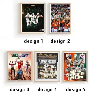 Miami Hurricanes vs Ole Miss Fiesta Bowl Poster – College Football Wall Art, Framed Sports Decor